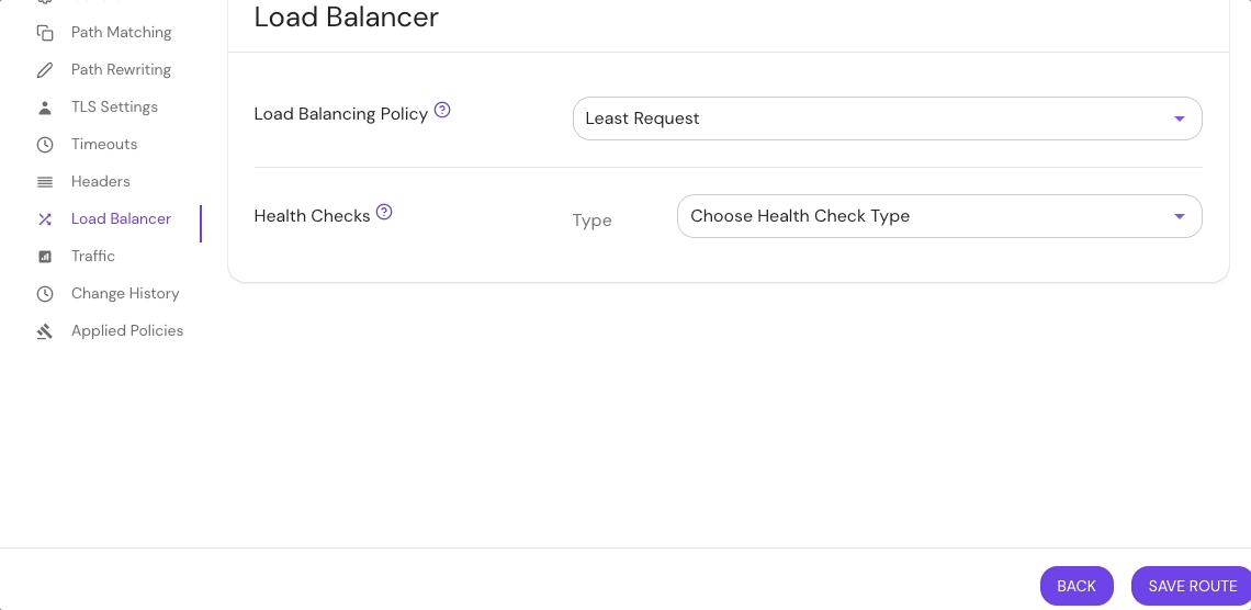 Configure health checks in the console